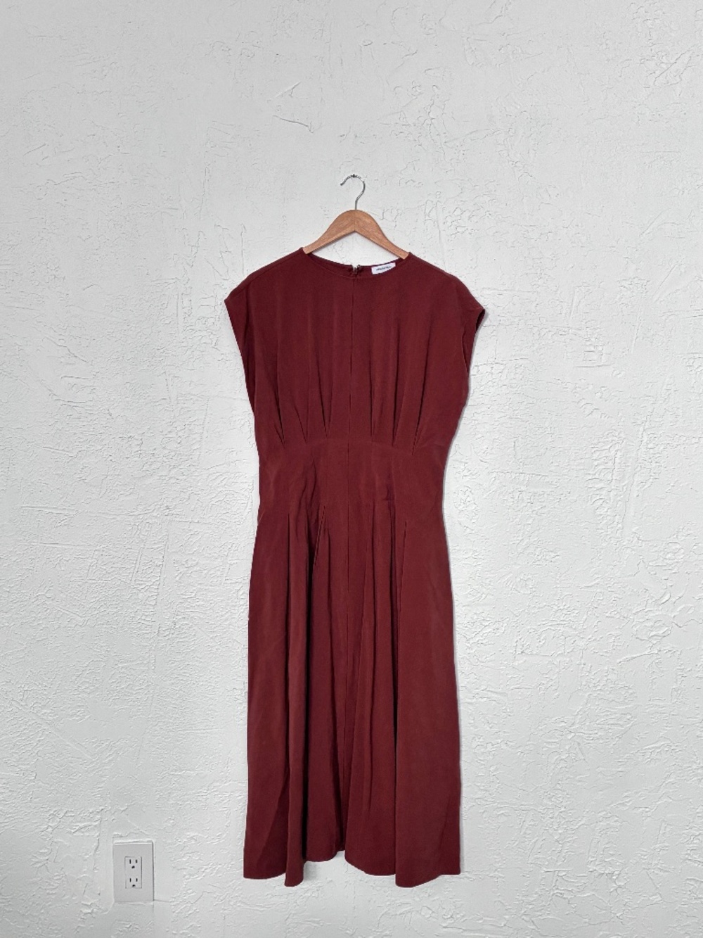 Nordstrom Burnt Rust Fit & Flare Midi Dress Size Medium